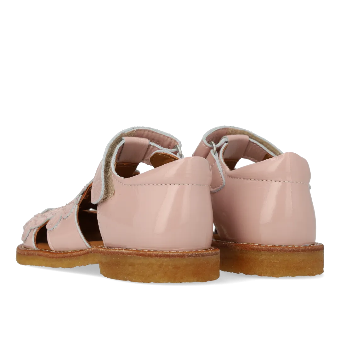 Angulus Sandal lukket tå blomster børnesandal rummelig