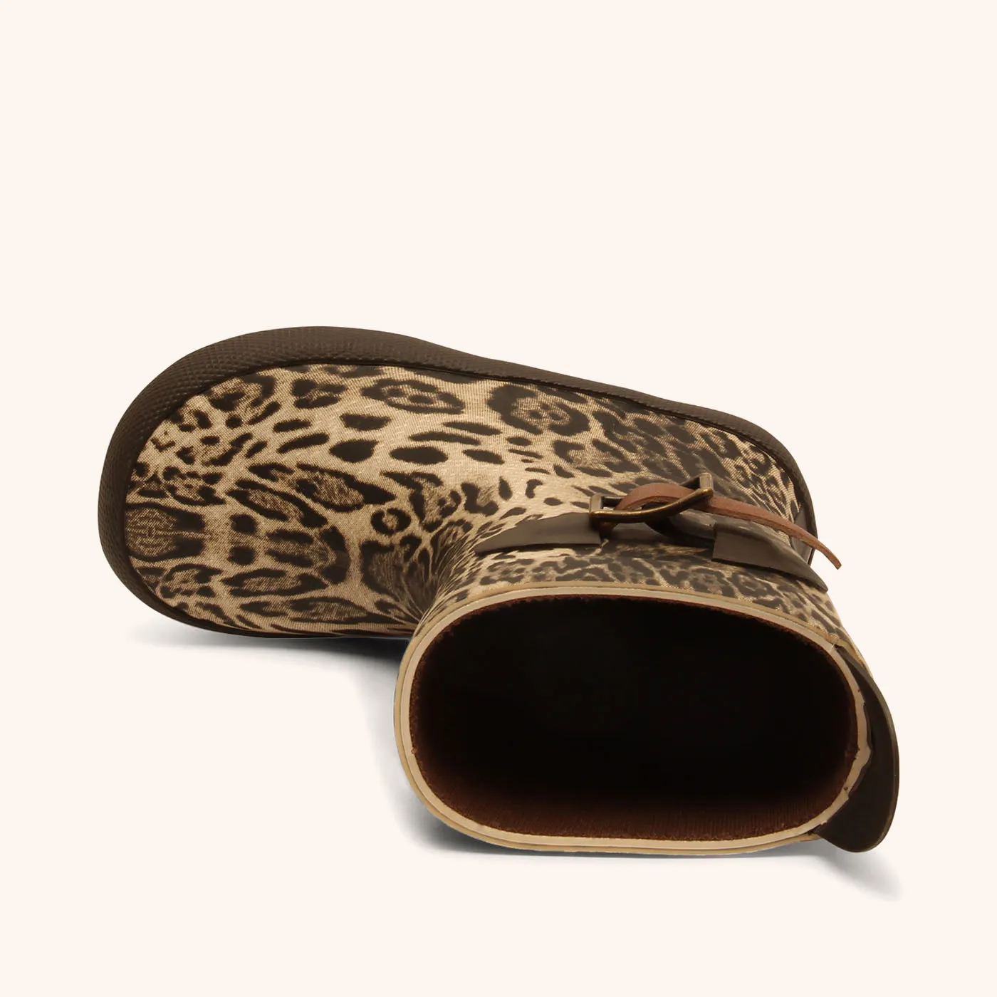 Bisgaard Scandinavia gummistøvle leopard brun bomuld