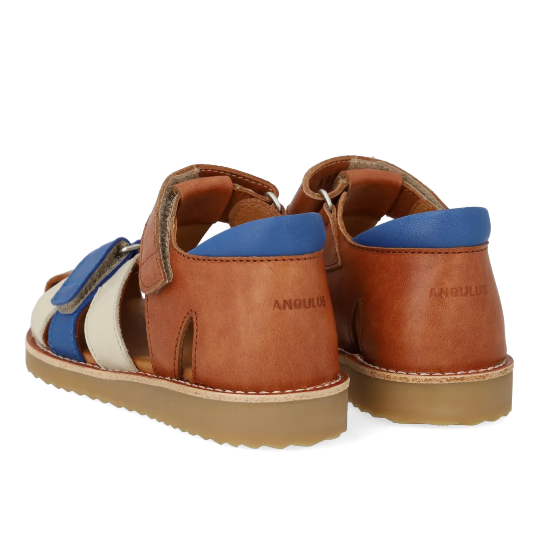 Angulus Colour Block Lædersandal sandaler rummelig str 26-32