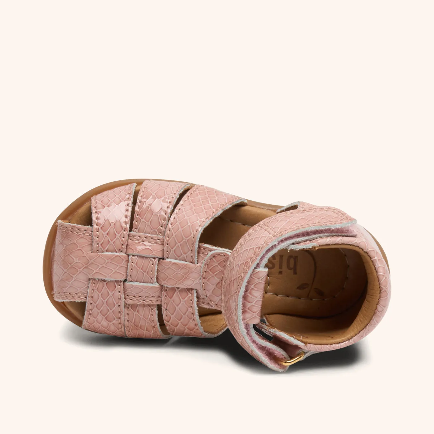Bisgaard Carly Rose Croco sandal lukket læder