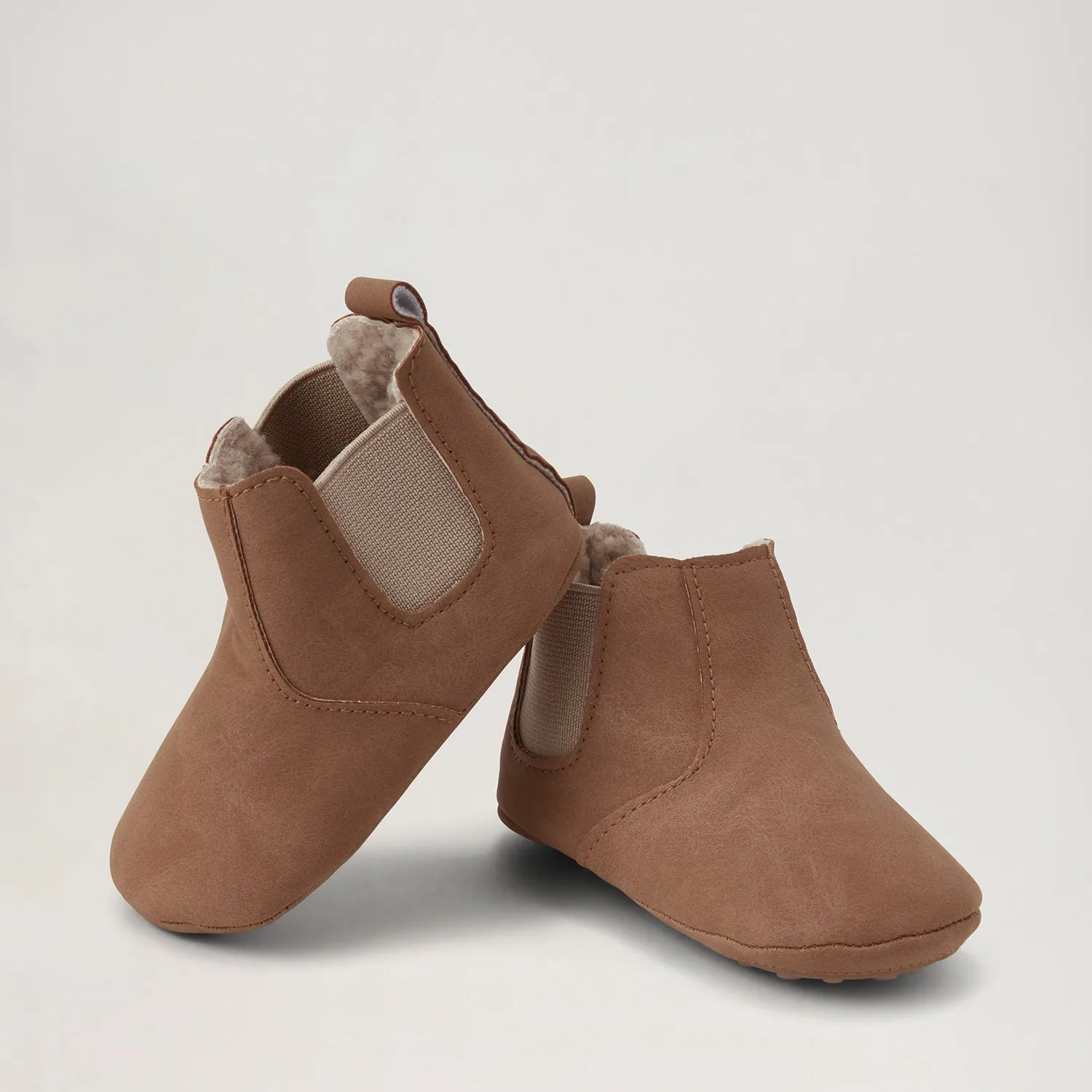 BabyMocs Little Wonderland barfodsstøvle brun foret