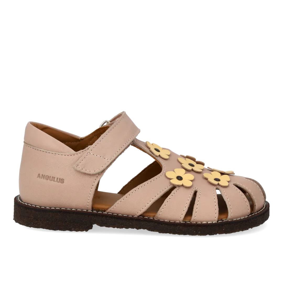 Angulus Sandal Blomst Rummelig Læder Lukket Tå