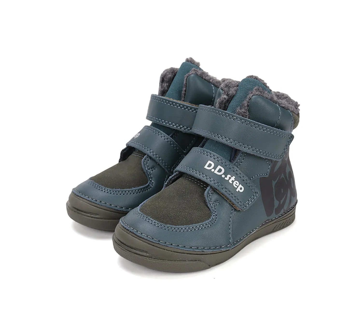 DD Step W040-52255B vintersko til drenge med varmt for