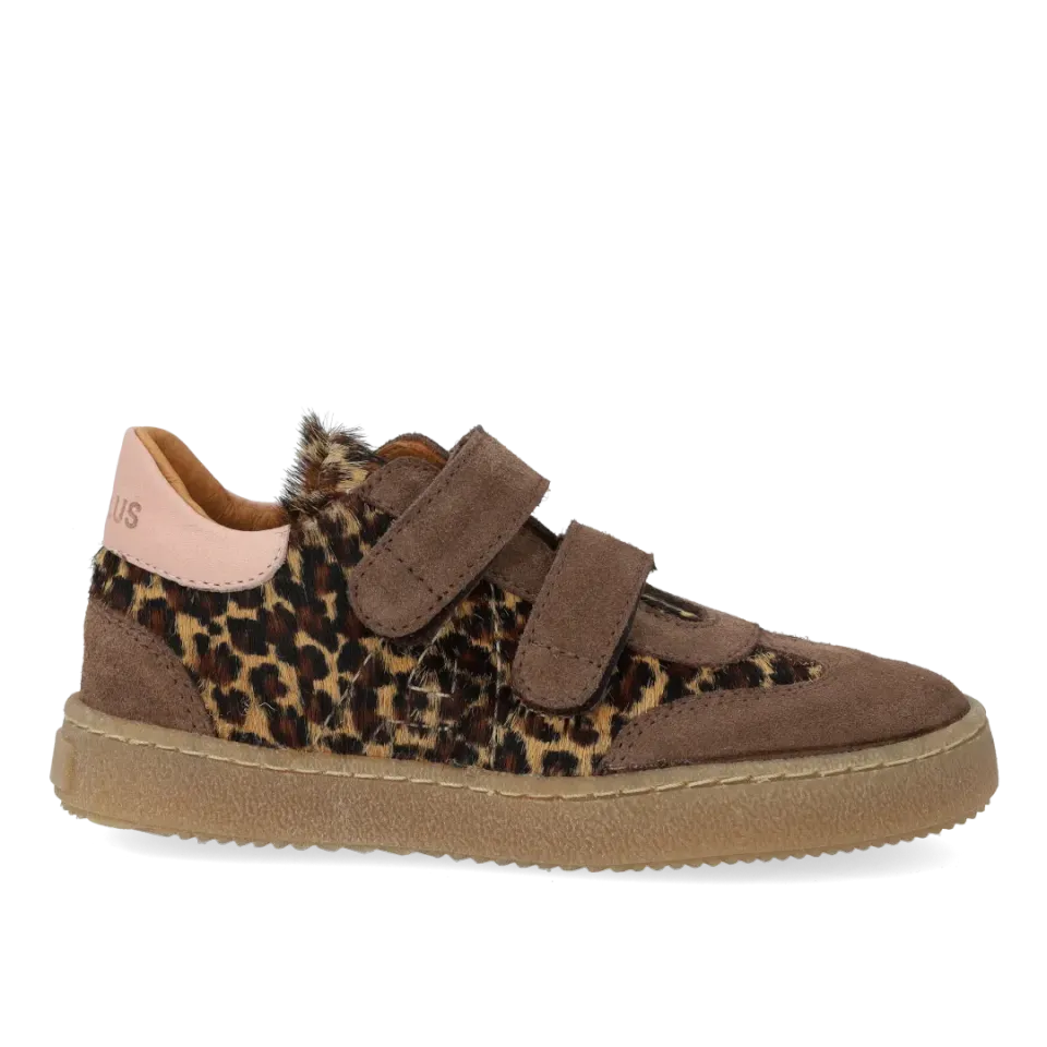 Angulus Court sneaker børnesneaker pony leopard