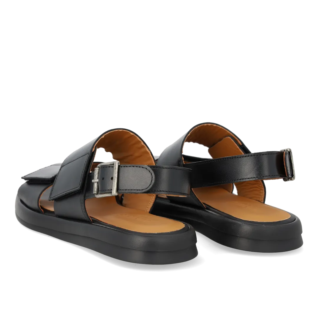 Angulus Sandal velcro lædersandal til dame
