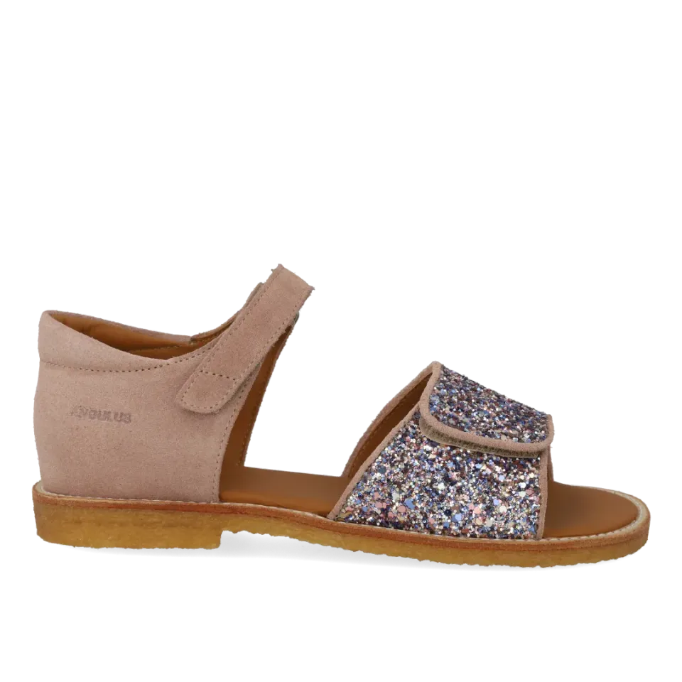 Angulus Justerbar sandal børnesandal glitter læder