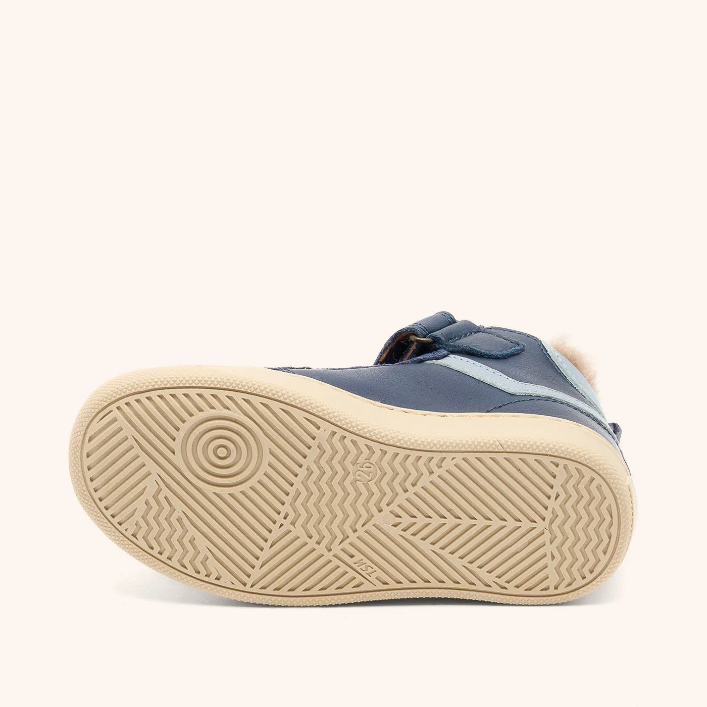 Bisgaard Isak Lamb sneakers navy med lammeskind