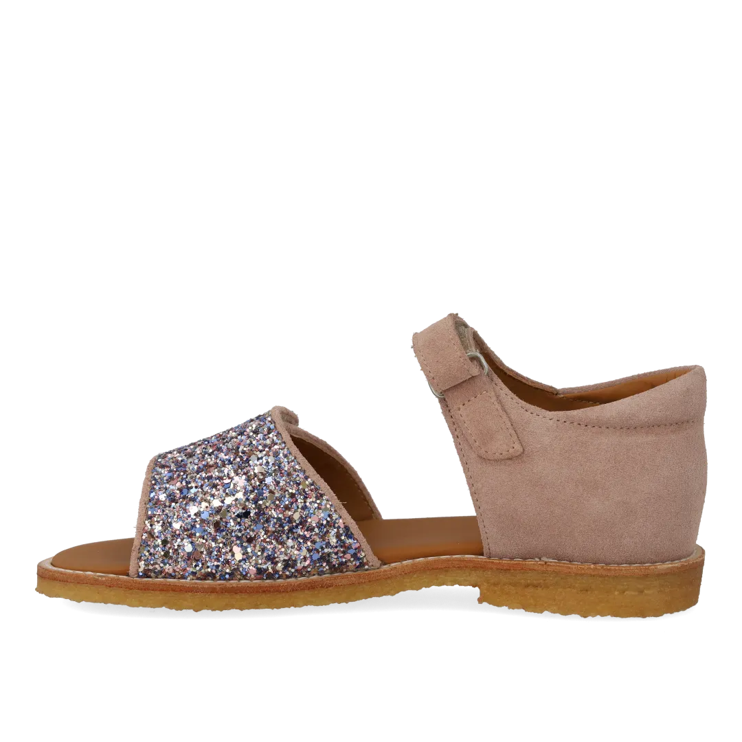 Angulus Justerbar sandal børnesandal glitter læder
