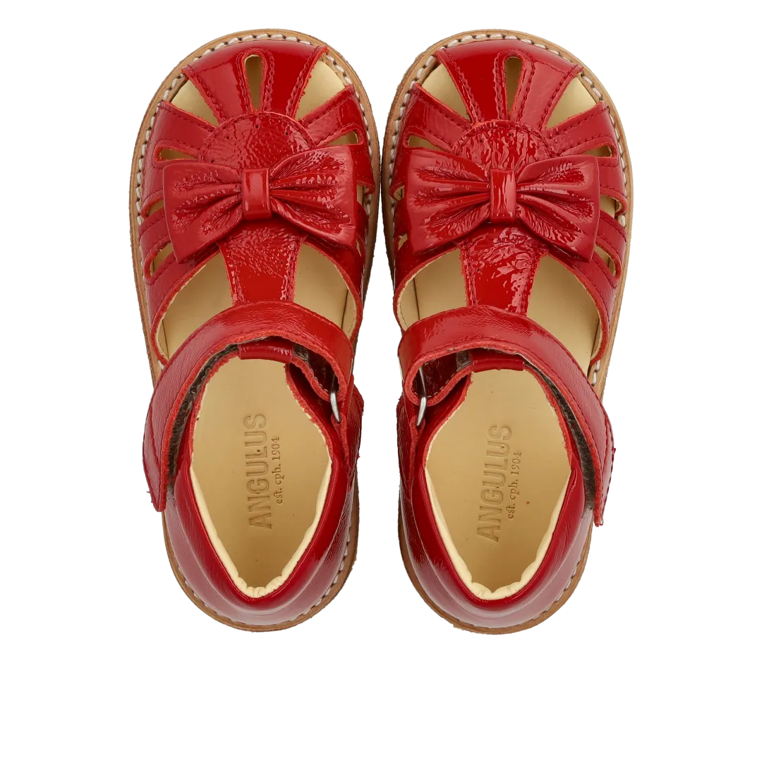 Angulus Begynder Sandal med Sløjfe børnesandal velcro læder