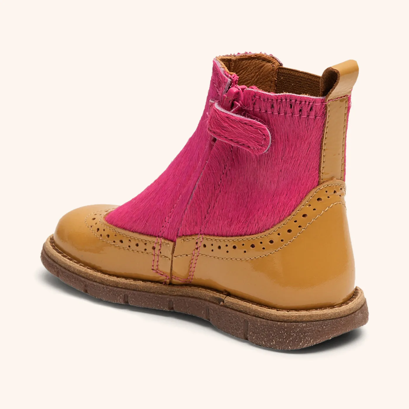 Bisgaard Mace vinterstøvle flamingo fur læder