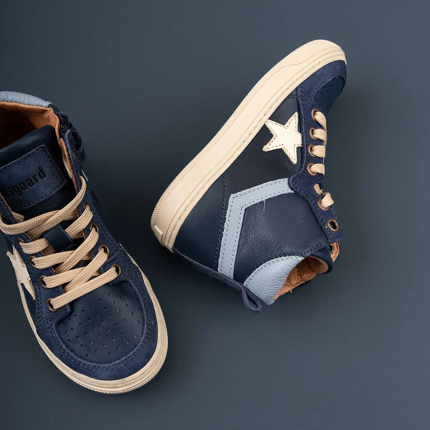 Bisgaard Isak sneaker navy læder