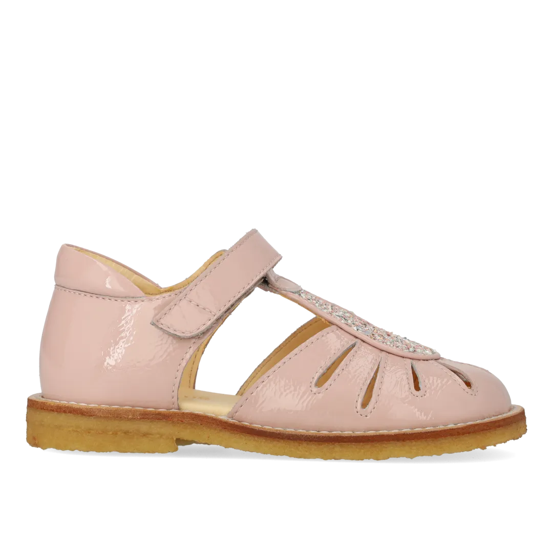 Angulus Sandal dråbedetalje glitter børnesandal rummelig
