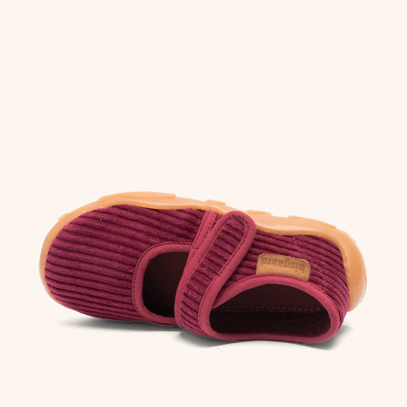 Bisgaard Maddy hjemmesko wine velcro
