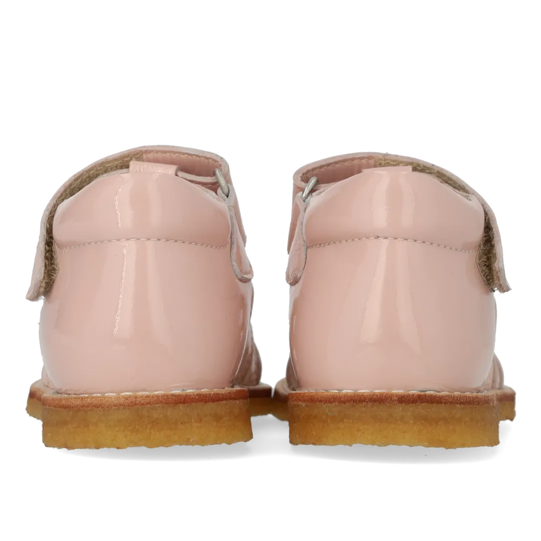 Angulus glitter hjerte begyndersandal velcro