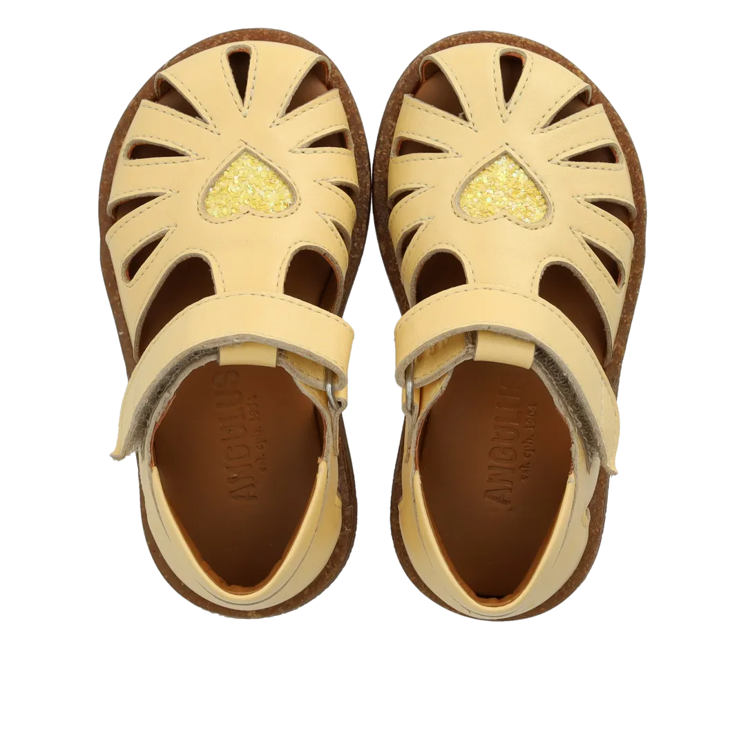 Angulus Begyndersandal glitterhjerte sandaler glitter