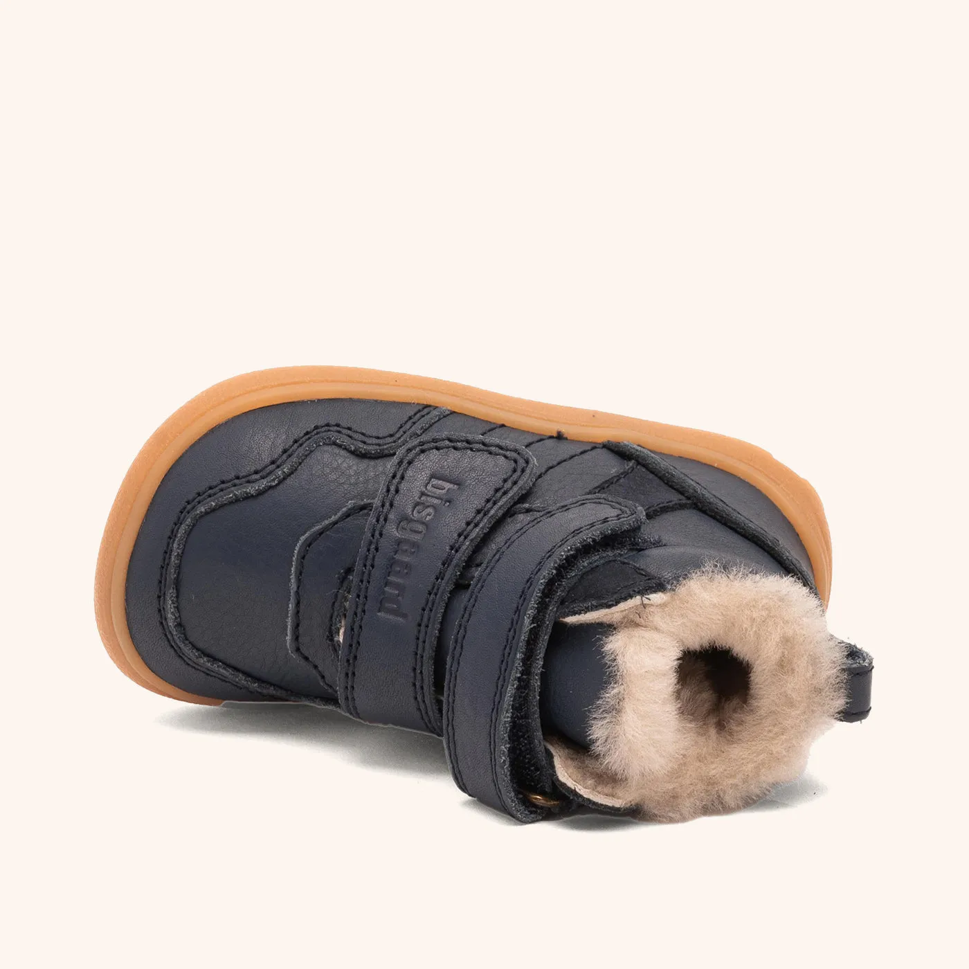 Bisgaard Becky barfodsstøvle Navy lammeskind