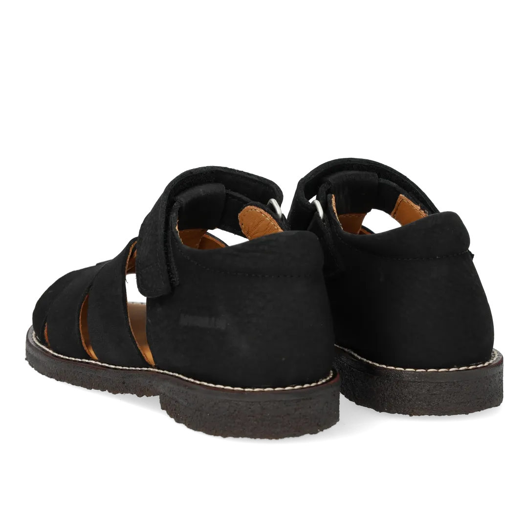 Angulus Klassisk ruskindssandal børnesandal velcro