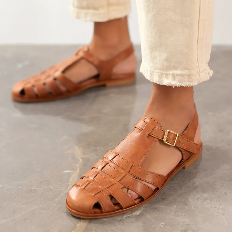Angulus Fisherman sandal damesandal læder tunitsål