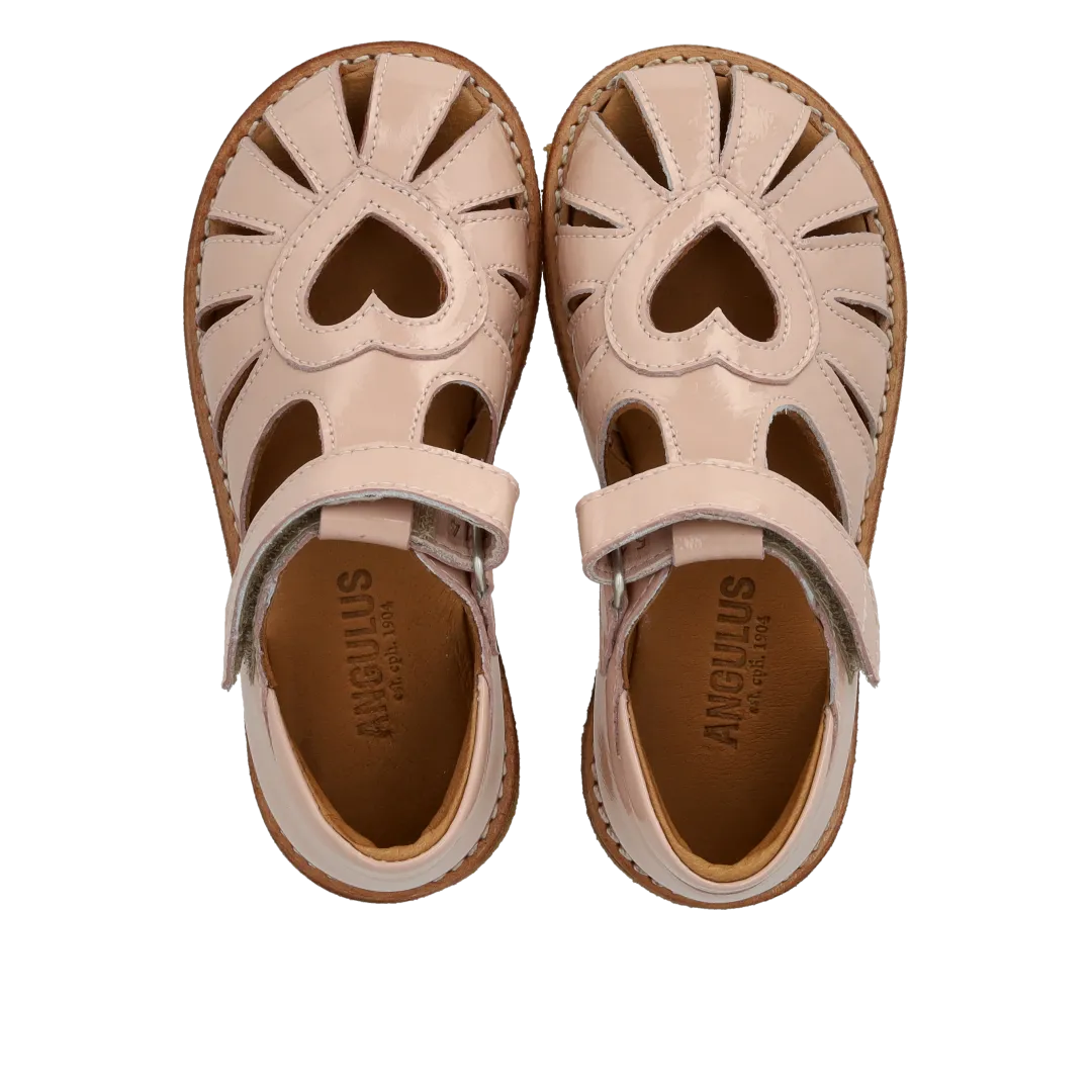 Angulus Hjertesandal børnesandal med velcro læder