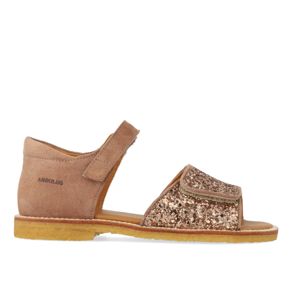 Angulus Justerbar sandal børnesandal læder glitter
