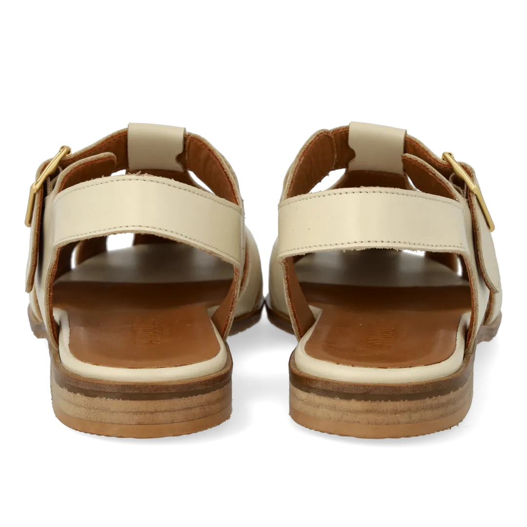 Angulus Fisherman Sandal Dame Læder Guldspænde