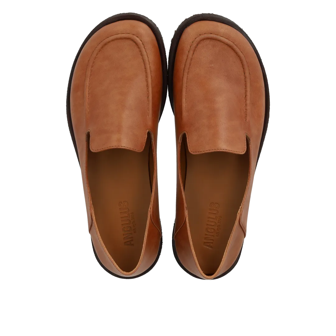 Angulus Loafer bred pasform brun dame