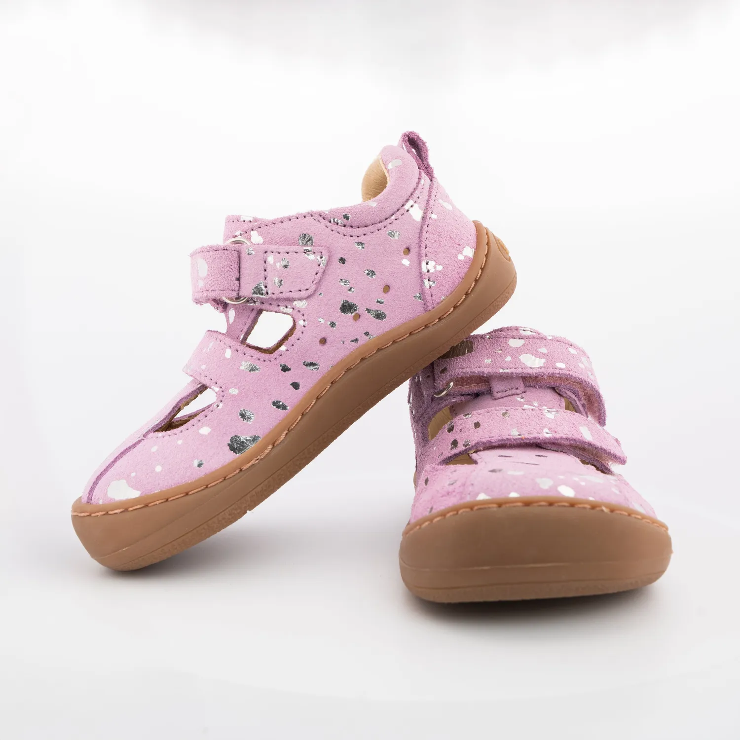 Gogsig MIO Purple Glitter barfodssandal læder