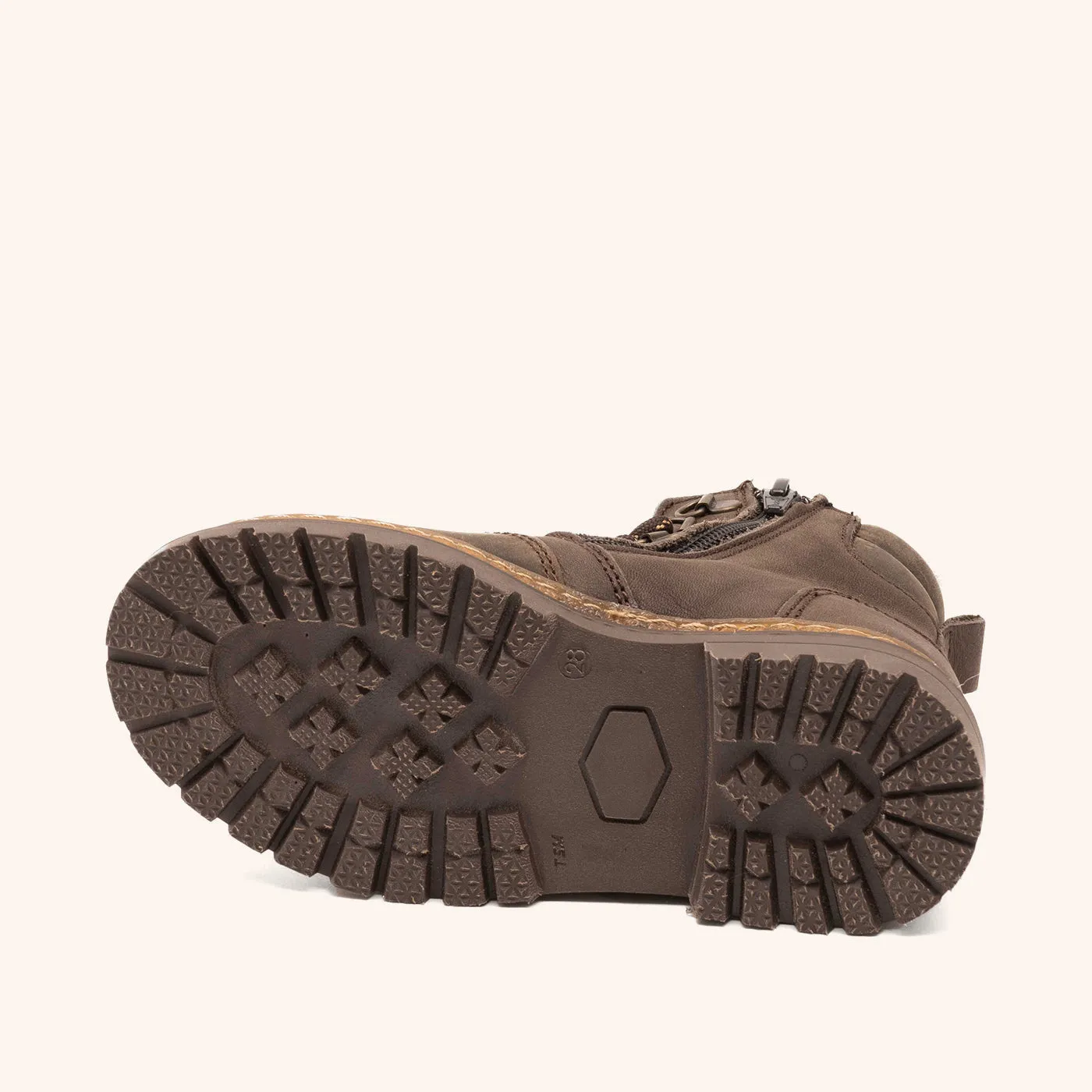 Bisgaard Gert Lamb snørestøvle rustic brown med lammeskind