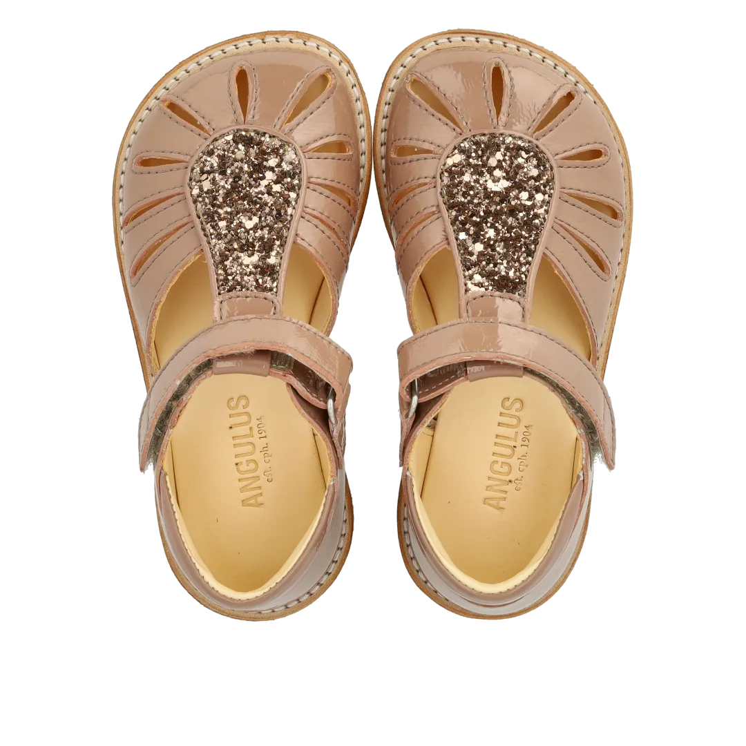 Angulus Glitter Sandal Dråbe Rummelig Læder Børn