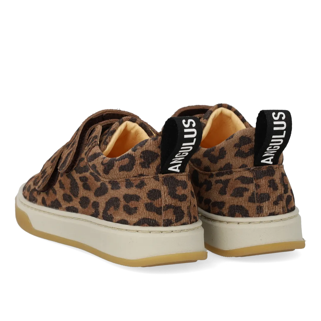 Angulus Sneaker med logobånd og velcro børnesneaker ruskind