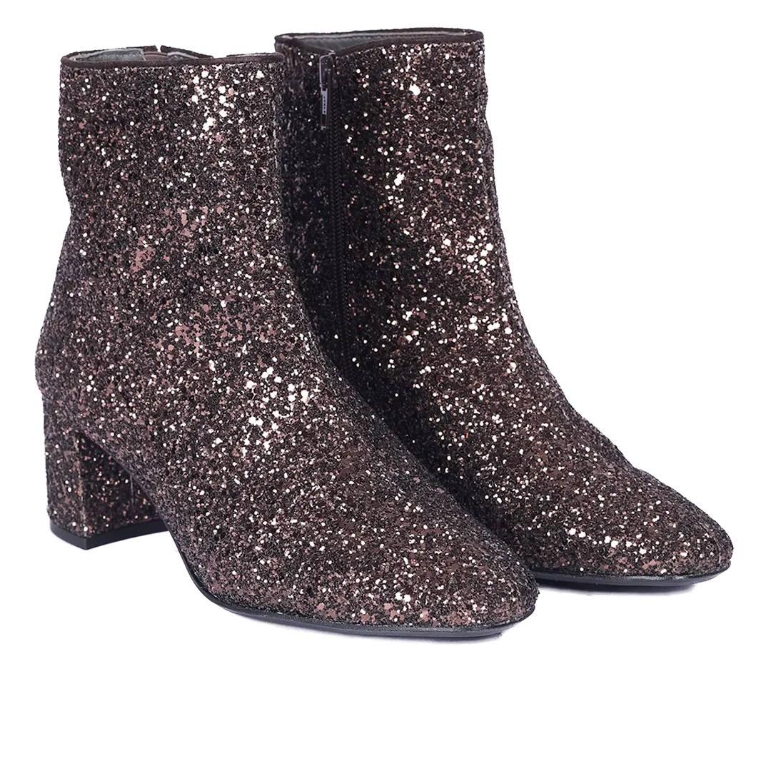 Angulus Glitterstøvlet damestøvle 6 cm hæl
