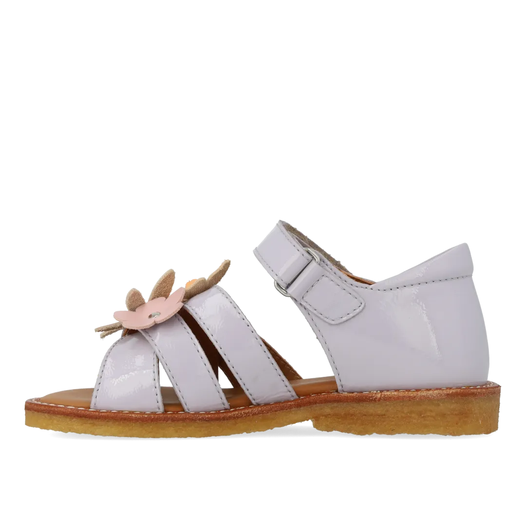 Angulus Sandal med multifarvede blomsterapplikationer børnesandal