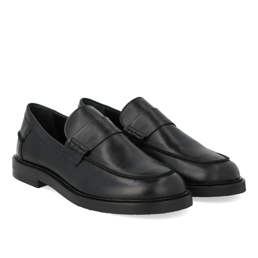 Angulus Penny loafer bred pasform dame skind