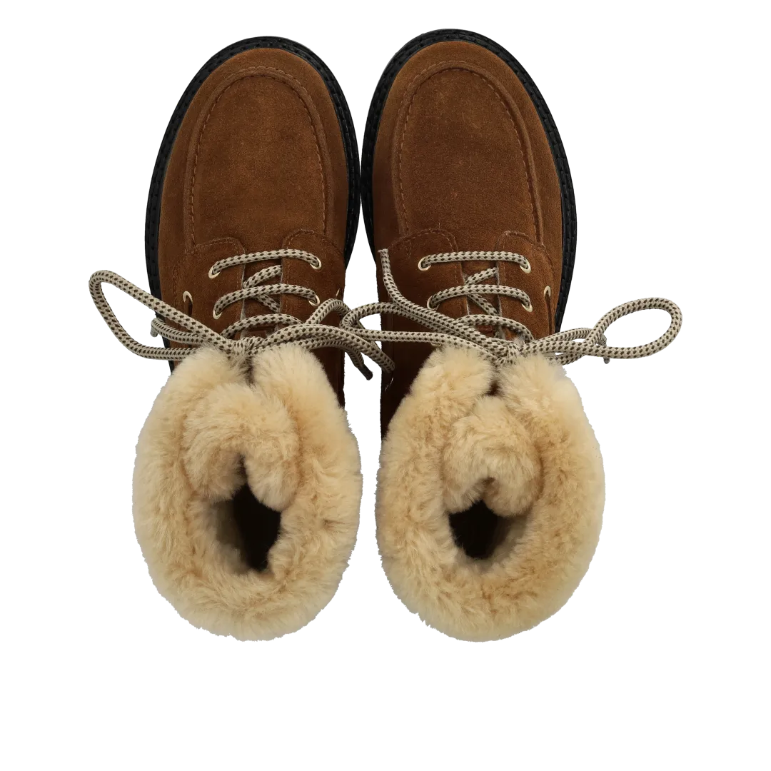 Angulus Vinterstøvle pelsdetaljer damestøvle merino uld
