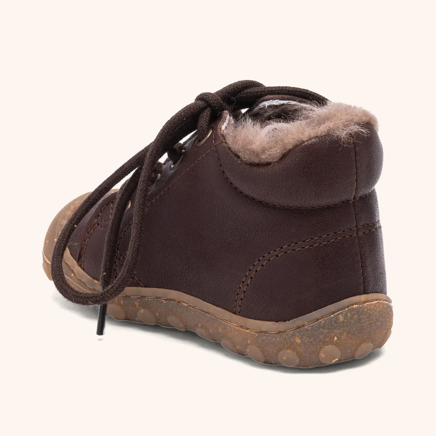 Bisgaard Hale barfodsstøvle Dark Brown lam