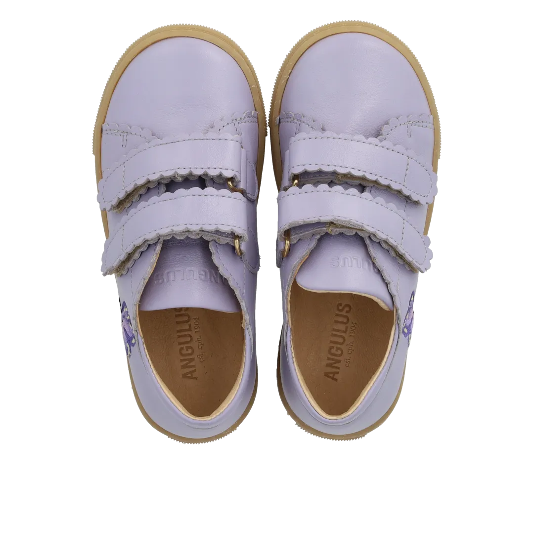 Angulus Sommerfugl børnesneaker læder velcro