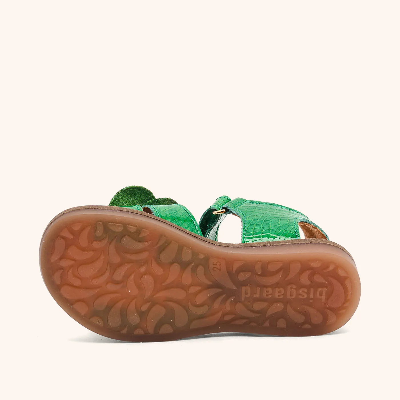 Bisgaard Agnes sandal Green Croco læder