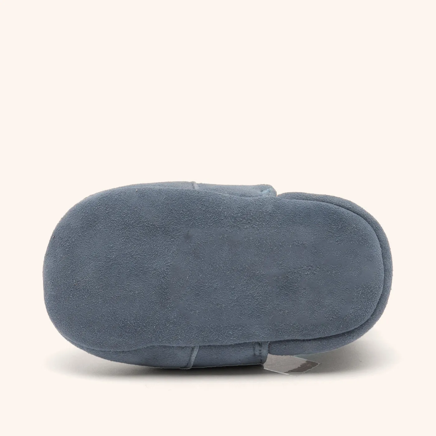 Bisgaard Newborn kravlesko dusty blue ruskind