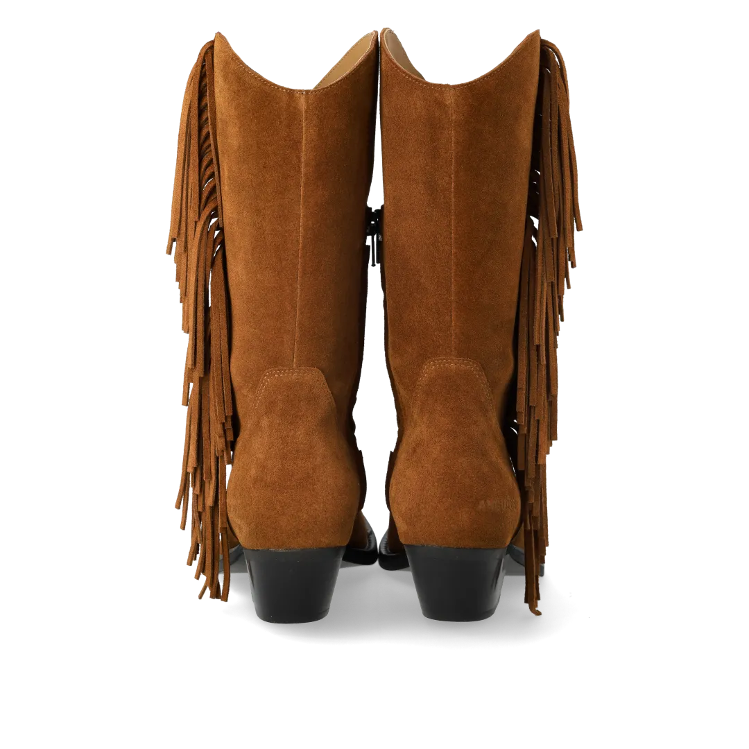 Angulus Cowboystøvle støvle frynser 4 cm hæl