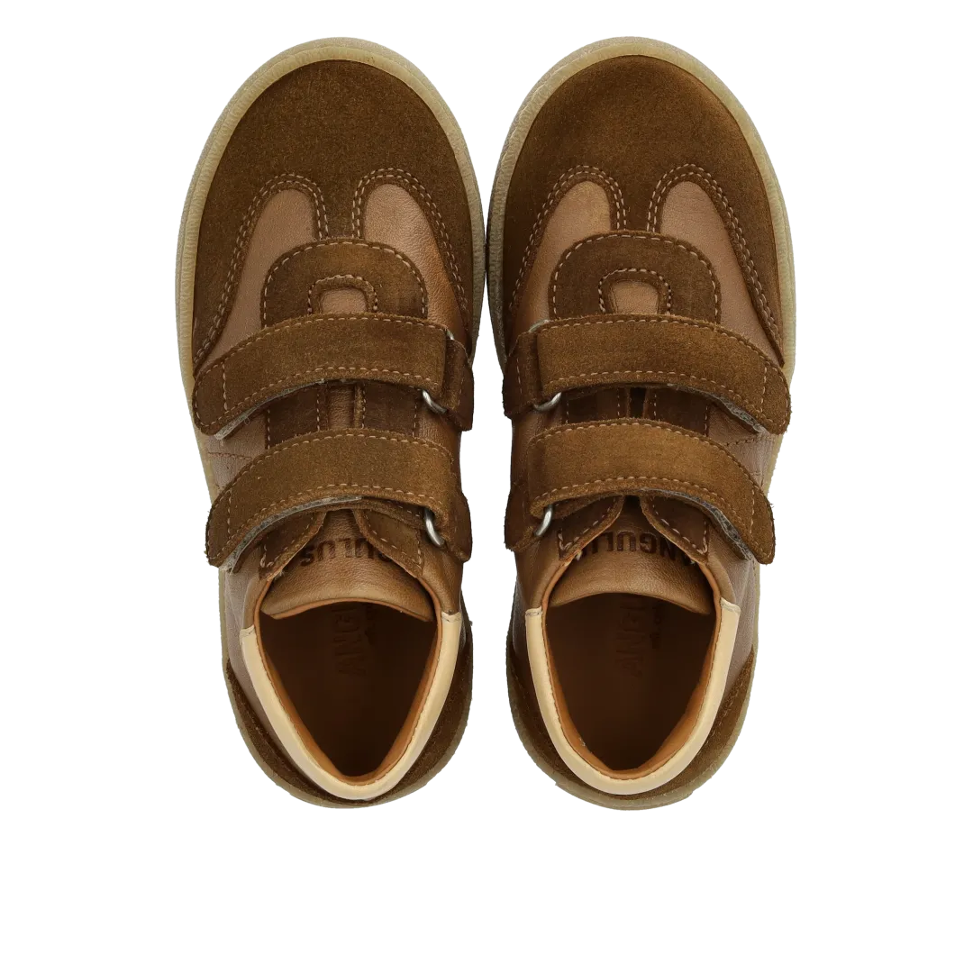 Angulus sneaker colour-block velcro læder børn