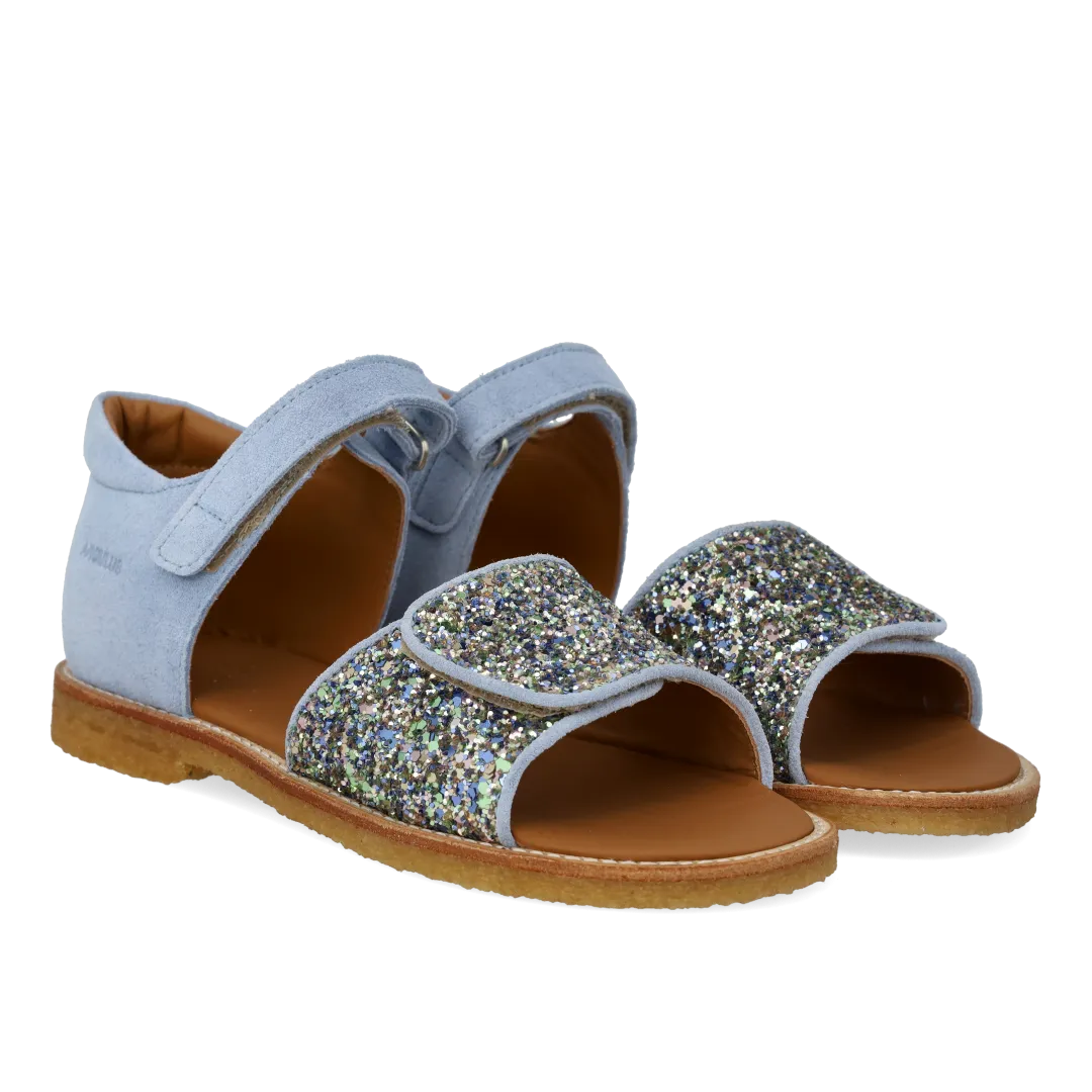 Angulus Justerbar sandal glitter børnesandal læder