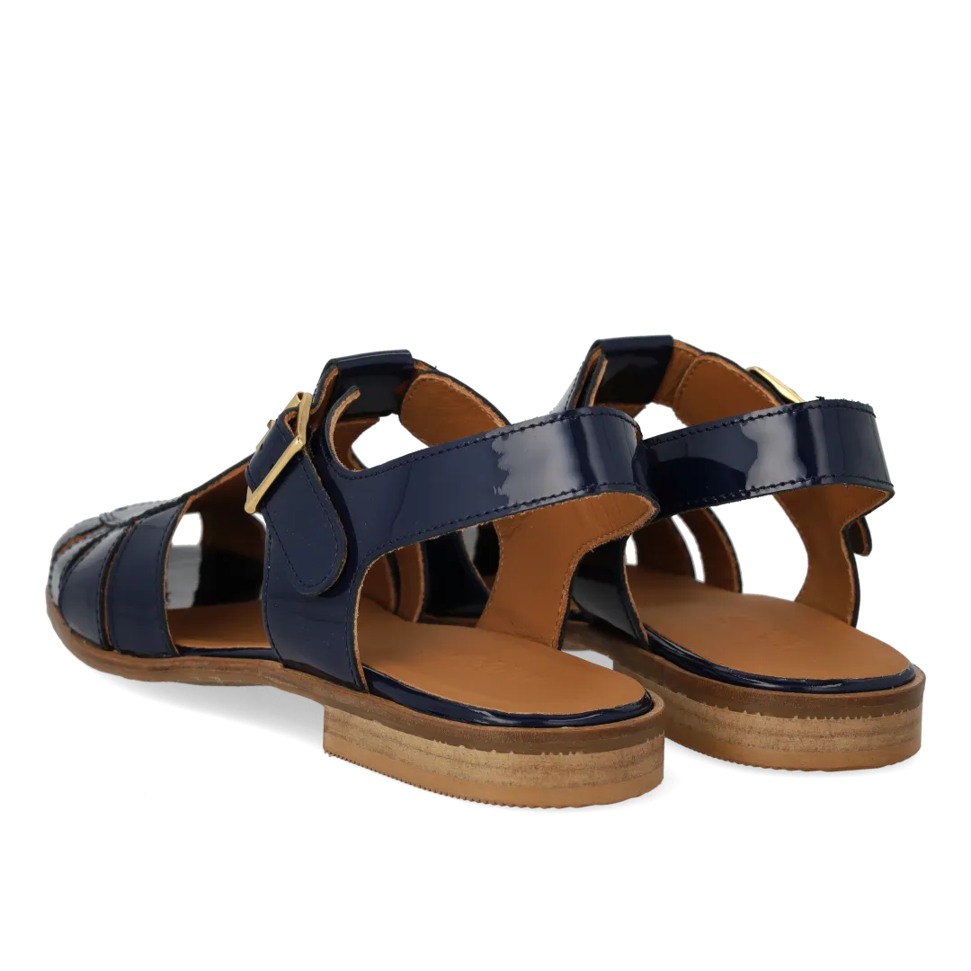 Angulus fisherman sandal hulmønster dame læder ankelstrop