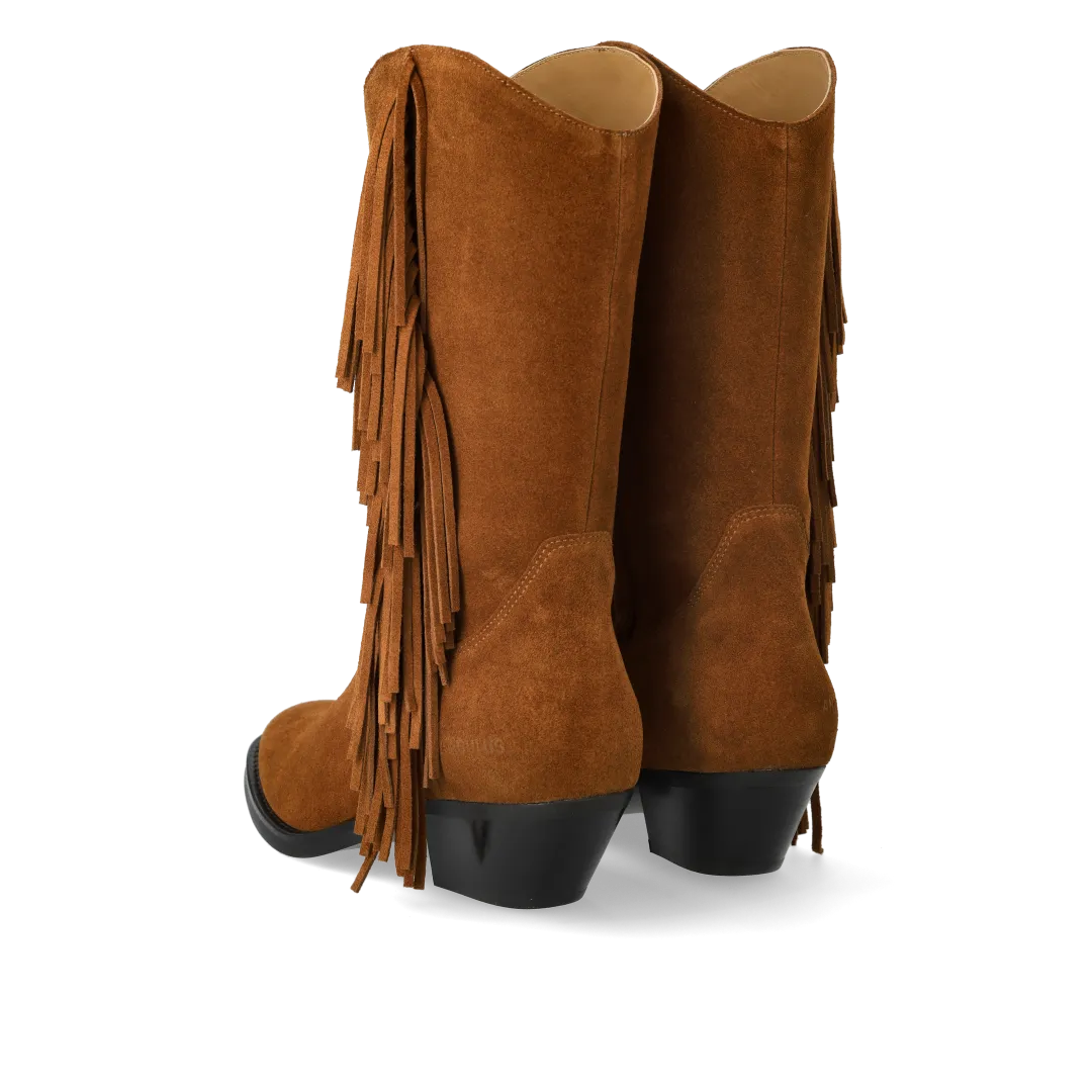 Angulus Cowboystøvle støvle frynser 4 cm hæl