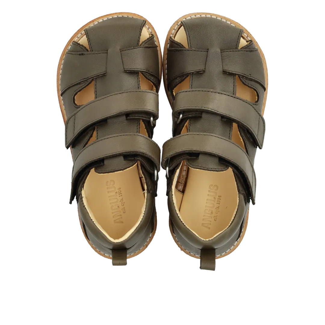 Angulus Sandal med velcro lædersandal børn rummelig