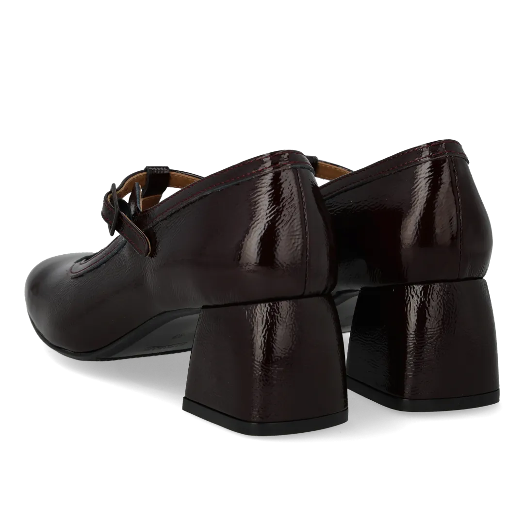 Angulus Mary Jane pump damesko krøllak 5 cm hæl