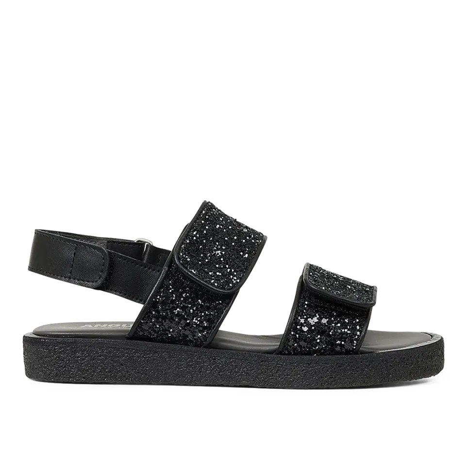Angulus Glittersandal læder velcro glitter børn