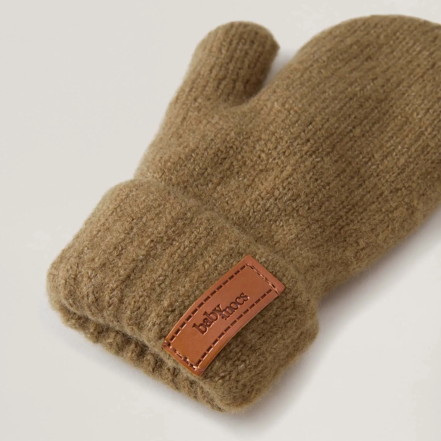BabyMocs Mittens vanter Greige 0 mdr-2 år