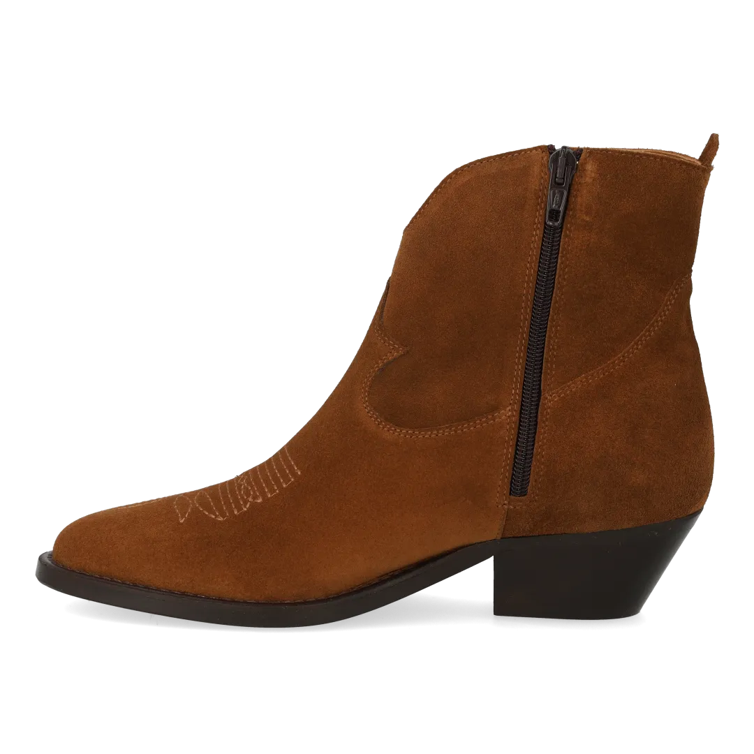 Angulus Cowboystøvle ruskind westernstøvle brun