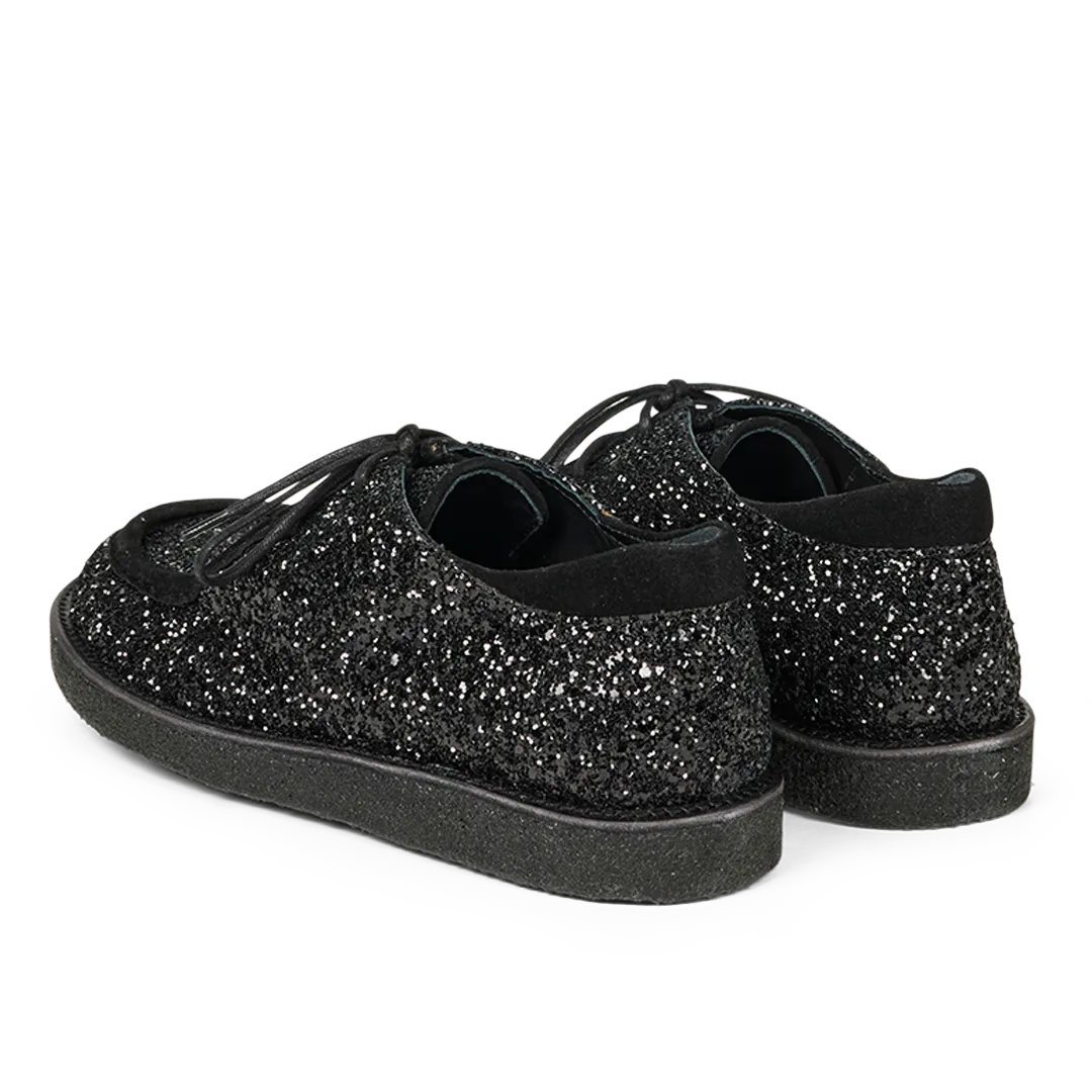 Angulus Snøresko damesko glitter bred