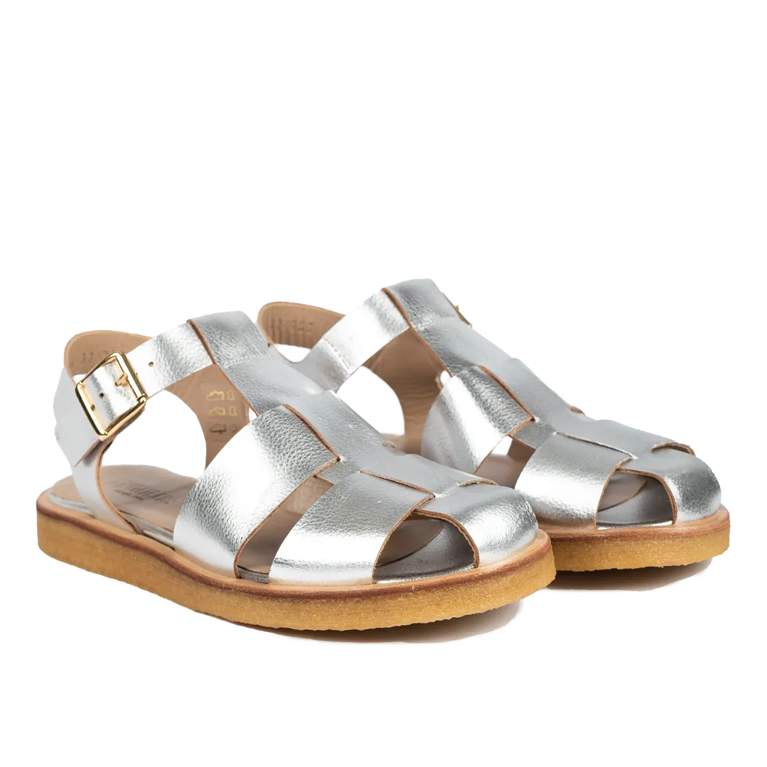 Angulus Remsandal Fisherman sandal sølv